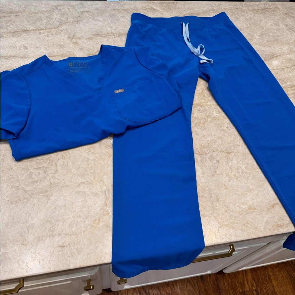 Bright blue Figs Scrubs